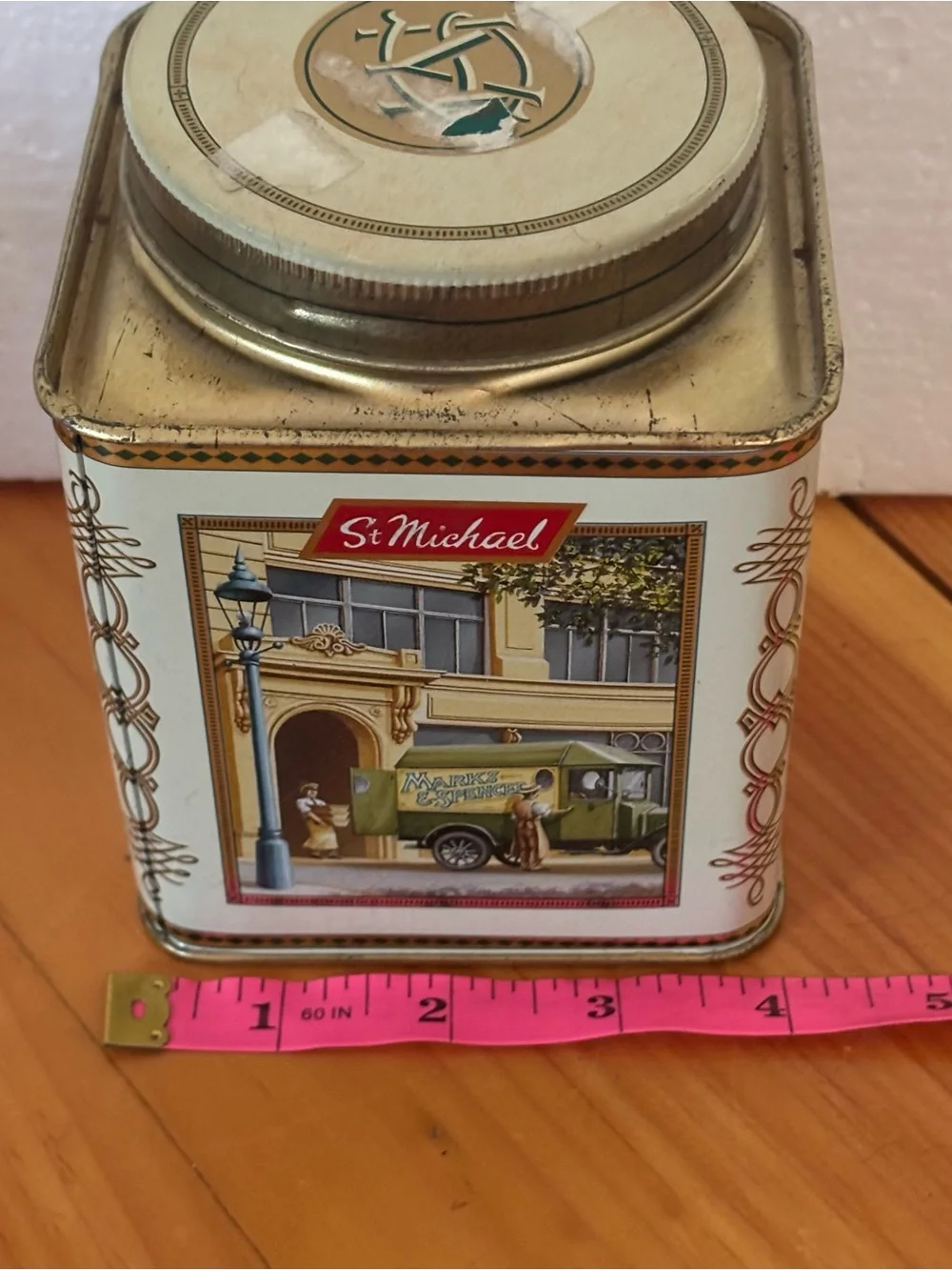 Vintage St. Michael Marks & Spencer Penny Bazaar Tin